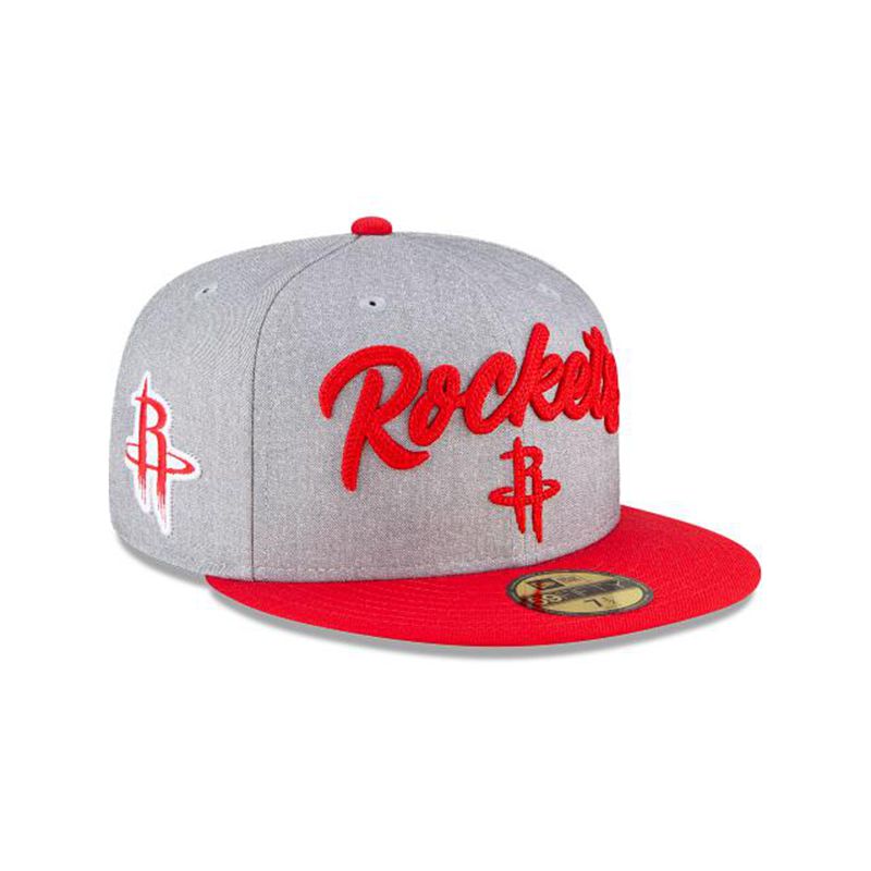 NBA Houston Rockets Draft 59Fifty Fitted (FDH5527) - Grey New Era Caps